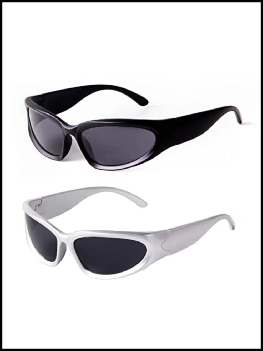 Wrap Around Futuristic Sunglasses for Women Men Sport Fashion